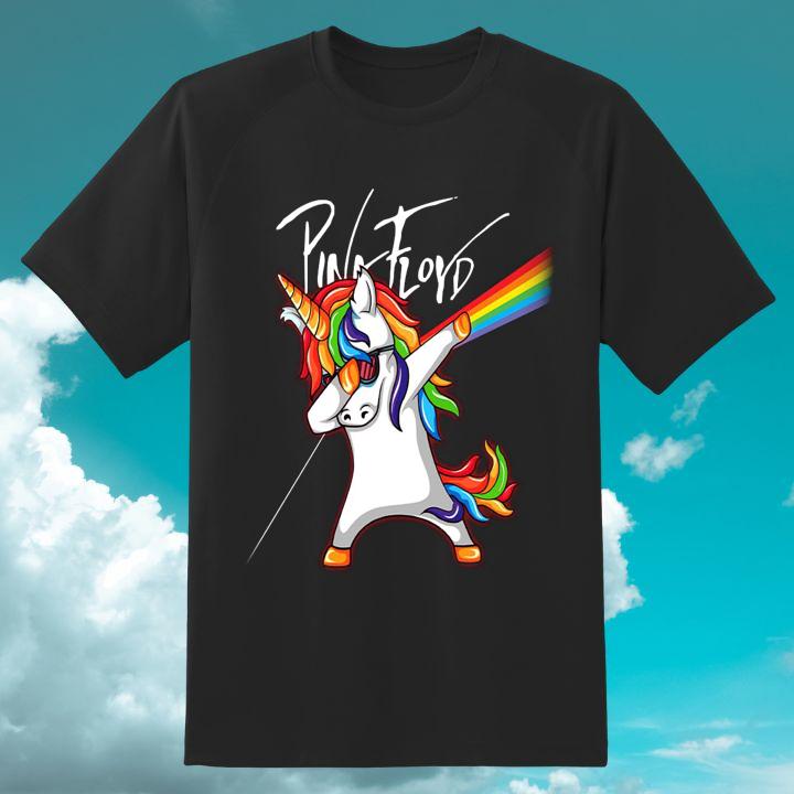 Personalized Dabbing Unicorn Pink Floyd Dark Side Of The Moon T-Shirt