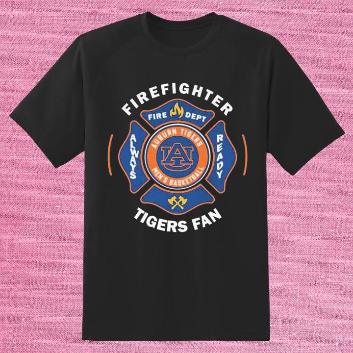 Fire Dept Auburn Tigers Mens Basketball Firefighter T-Shirt
