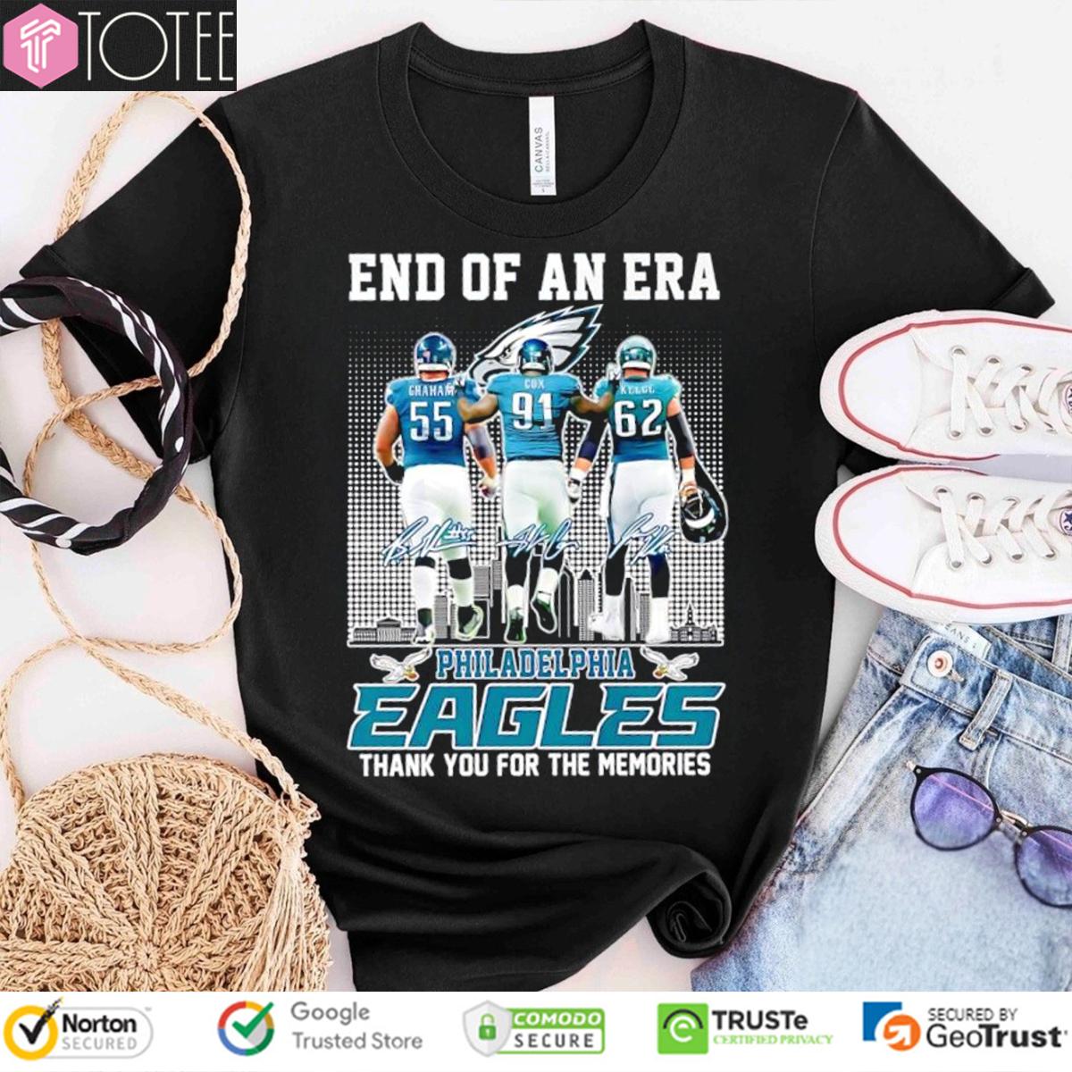 End Of An Era Philadelphia Eagles NFL Thank You For The Memories T-Shirt