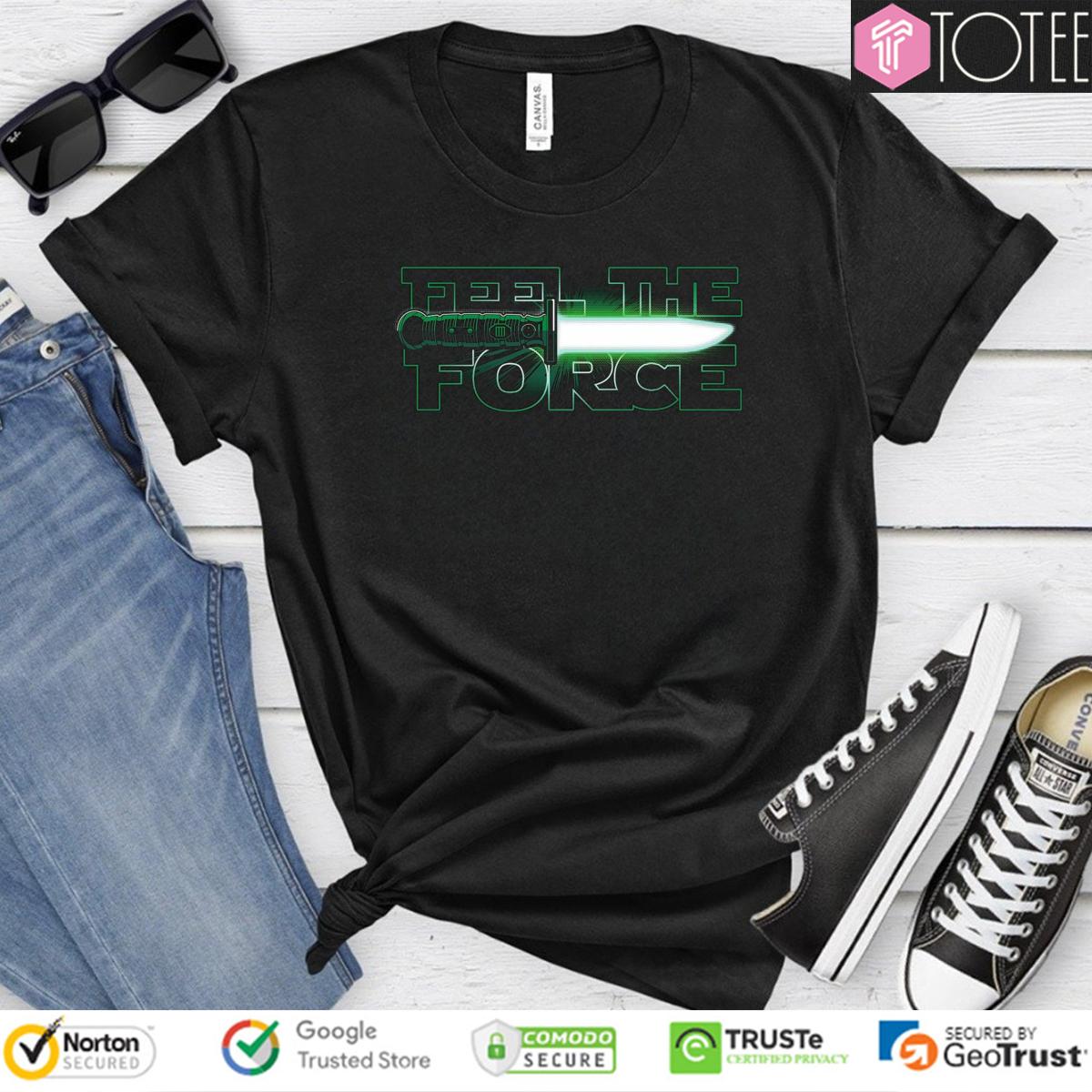 Feel The Force Knife Green Star Wars T-Shirt