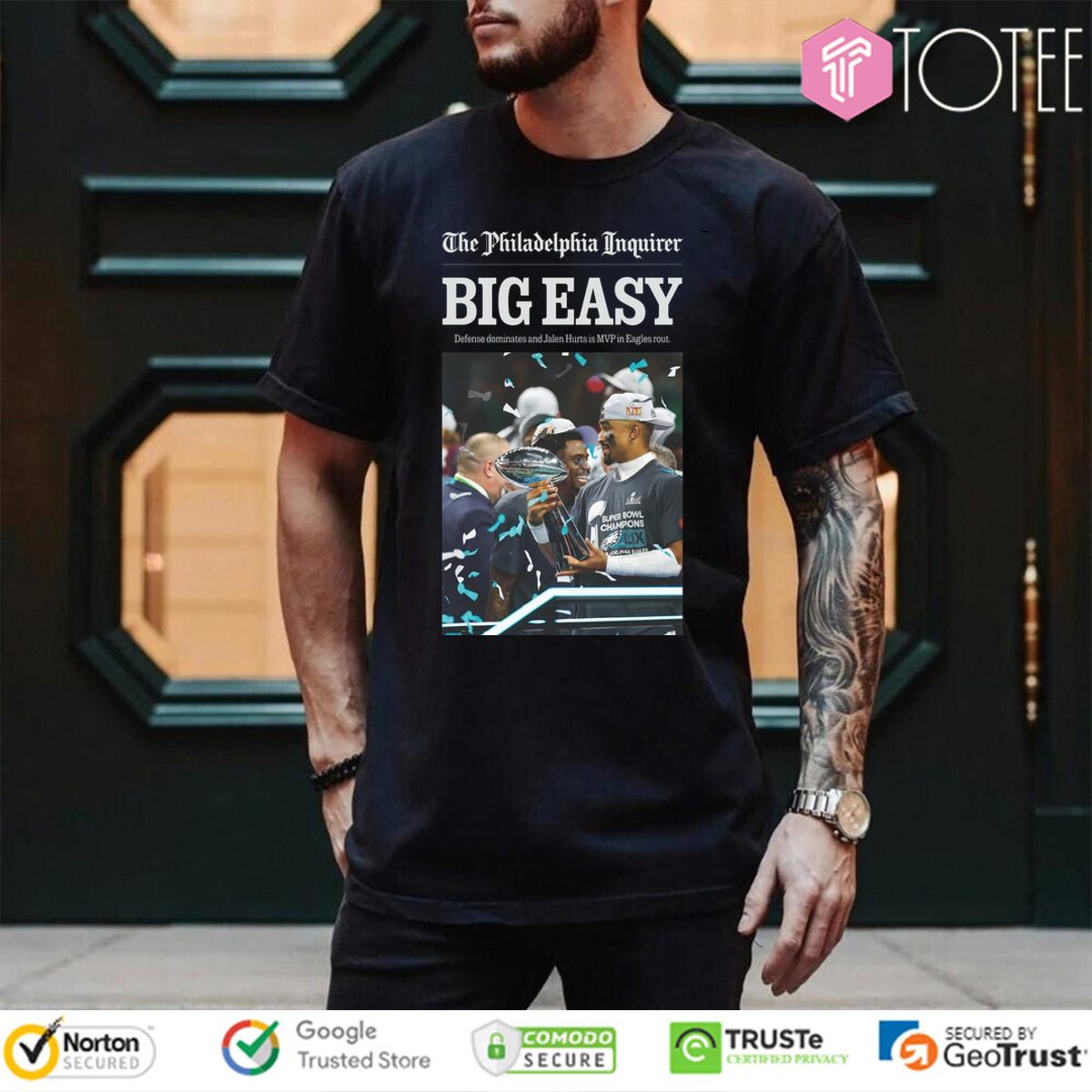The Philadelphia Inquirer big easy Jalen Hurts MVP Eagles T-Shirt