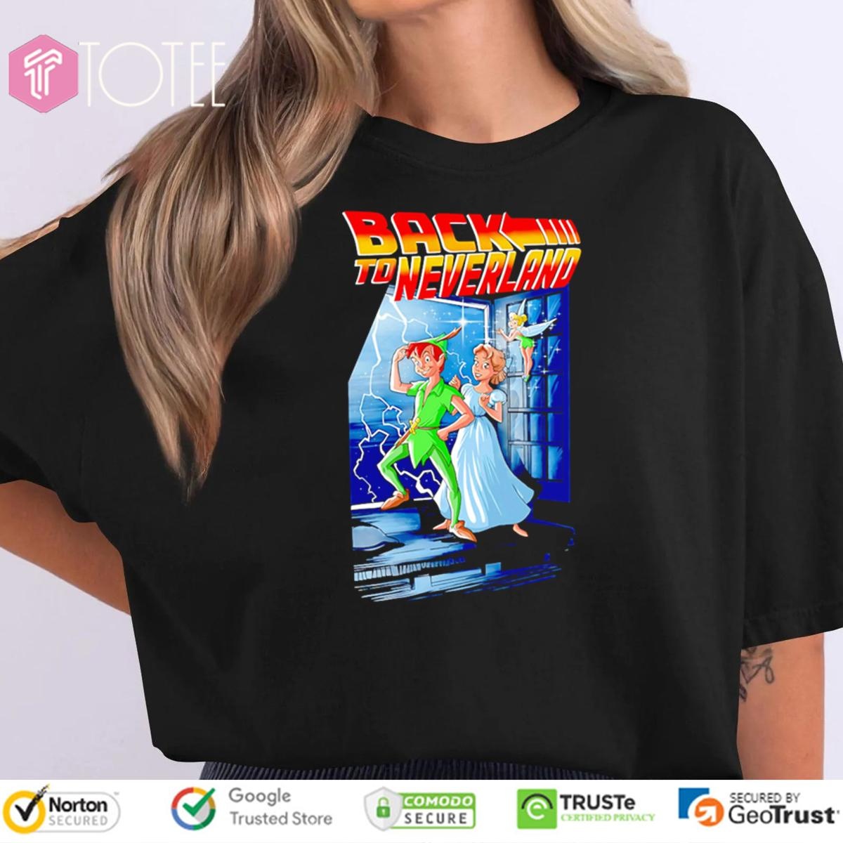 Back To Neverland Parody Disney Peter Pan Wendy Darling Tinker Bell T-shirt