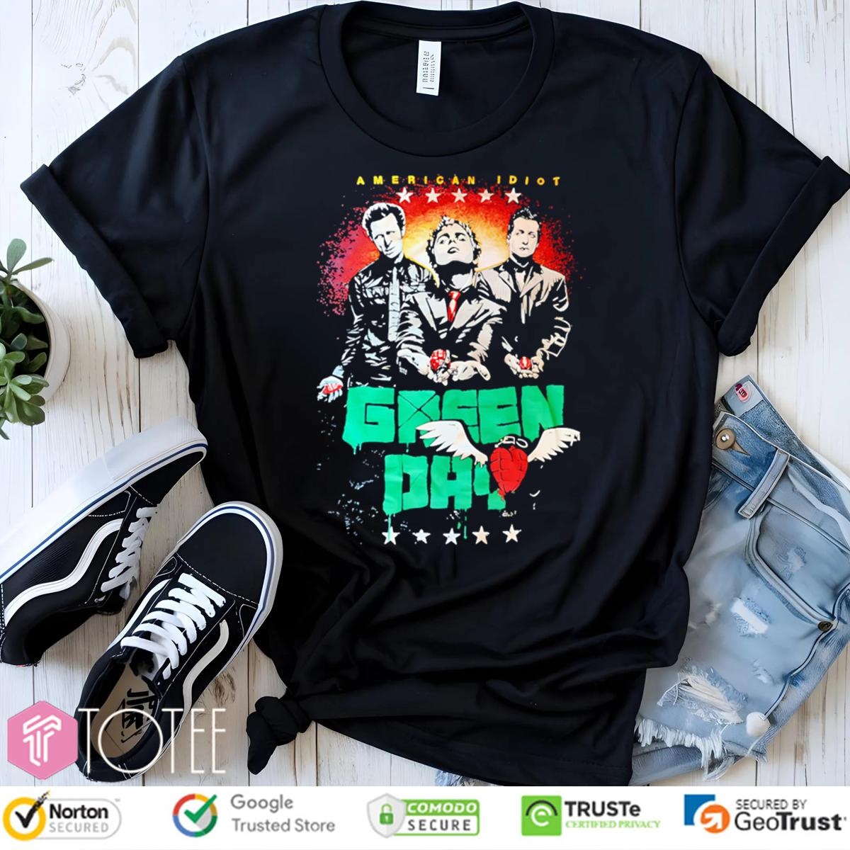 American Idiot Green Day Band Graphic T-shirt
