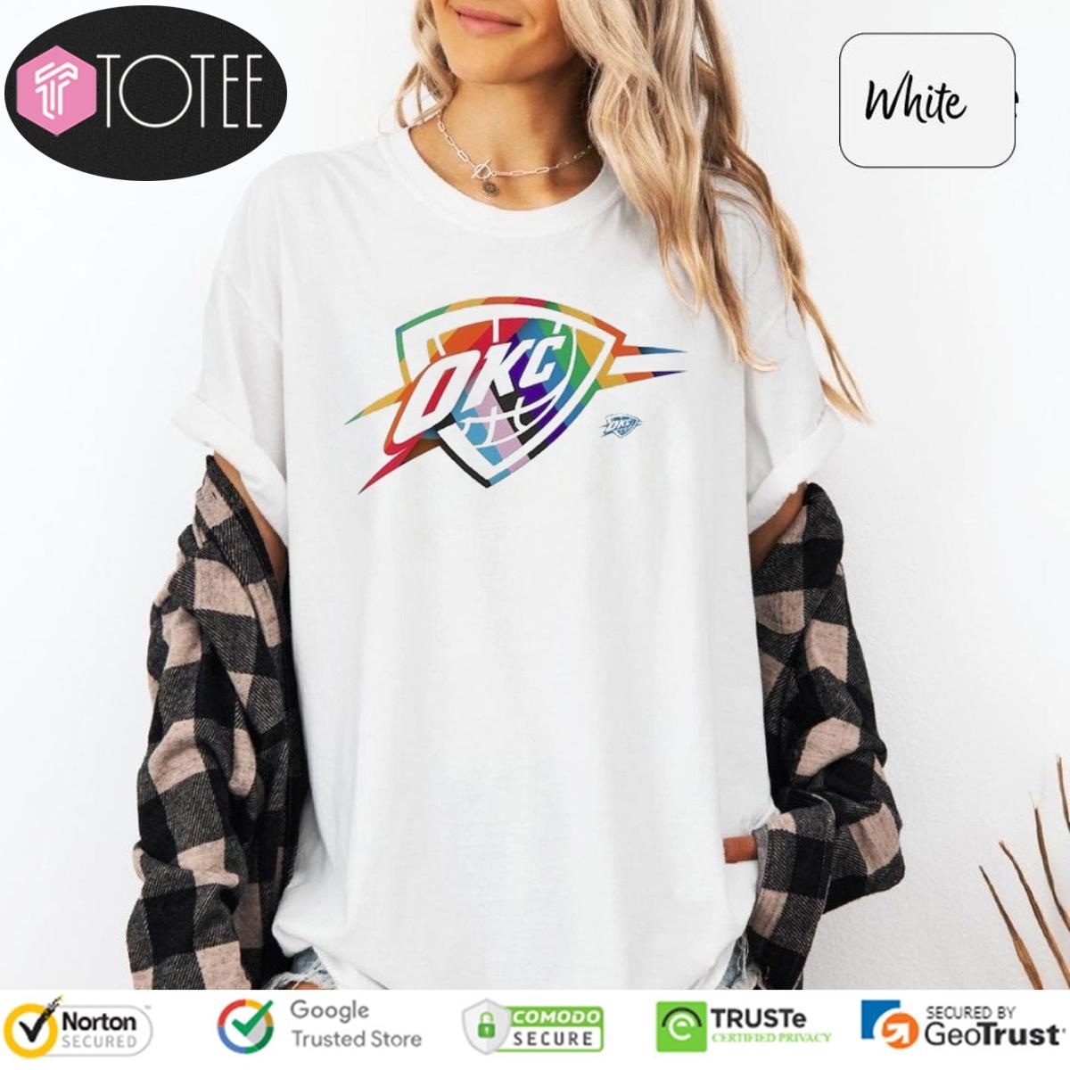 Lgbt Pride Oklahoma City Thunder Logo T-shirt