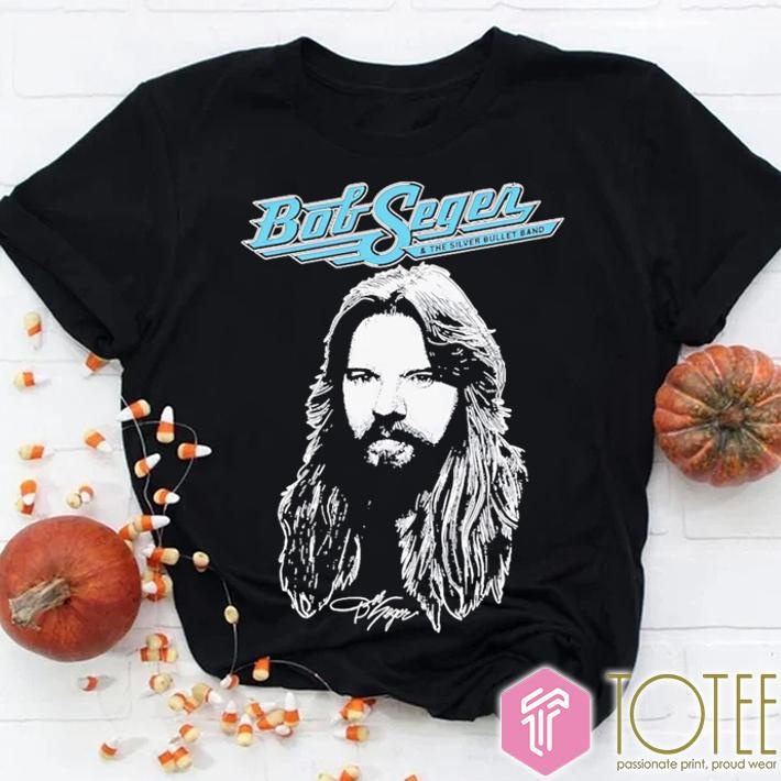 Big Head Bob Seger And The Silver Bullet Band Signature T-shirt