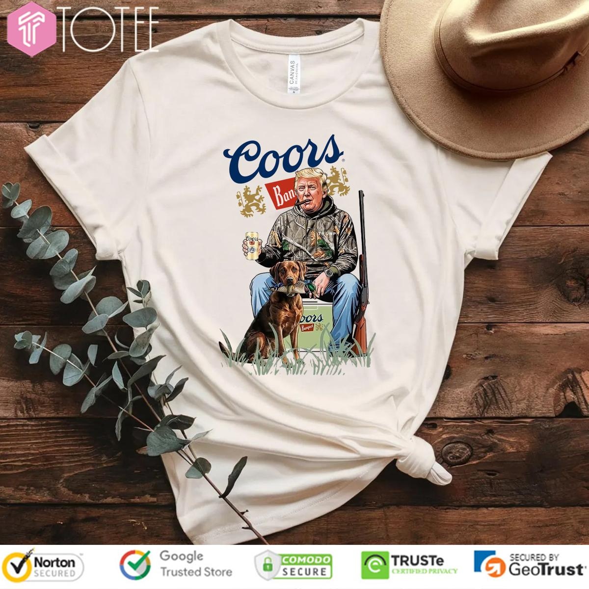Hunter Trump Coors Banquet Beer No Kings In America T-shirt