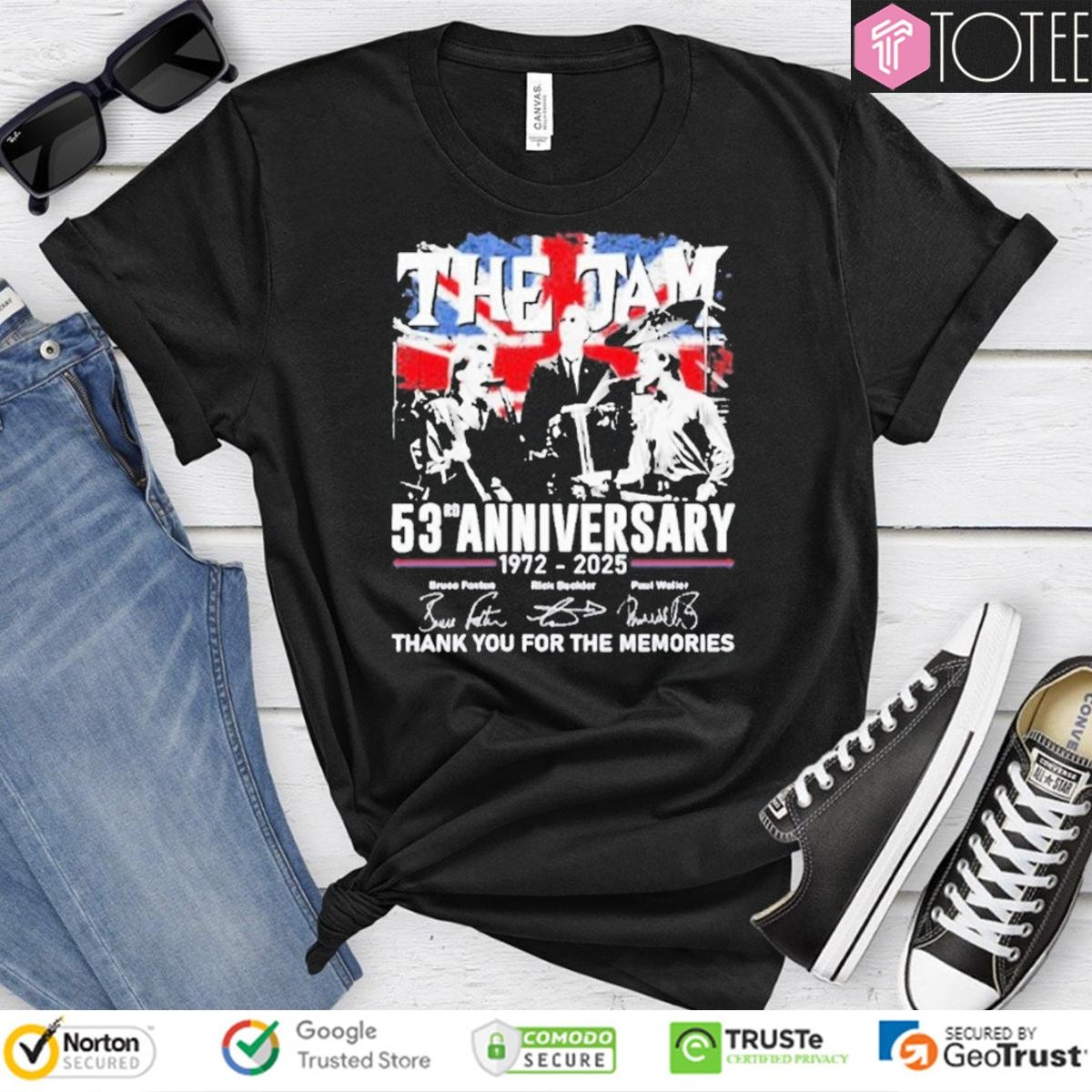 53Rd Anniversary 1972-2025 The Jam Signatures T-shirt